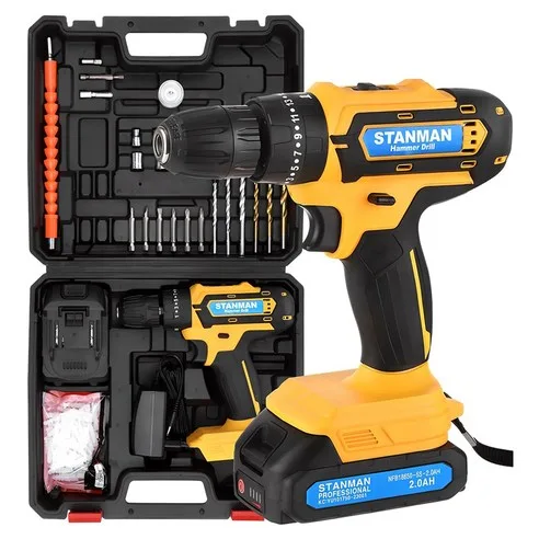 해머전동드릴,스탠맨 21V, 공구세트, 무선충전